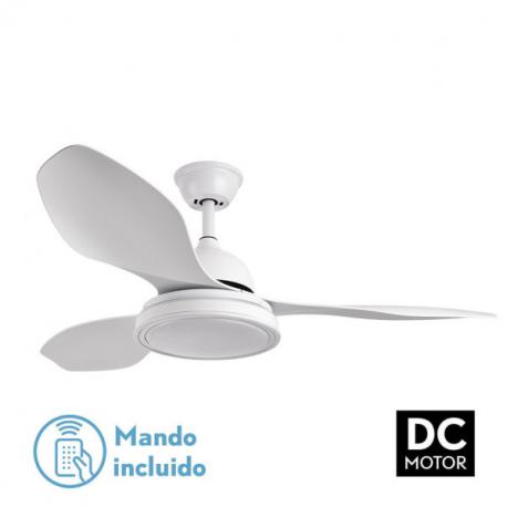 Ventilador 48w Dc Datoo Blanco 3 Aspas Blancas 6 Vel. 33/48x122x122cm 3 Colores C/remoto,memoria Y Temporizador 4080lm