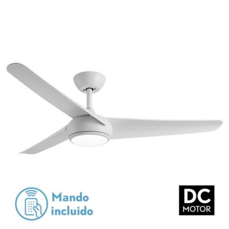 Ventilador Dc Patras 24w Blanco 3 Aspas 6 Velocidades 3 Colores 131,2d 2424lm C/remoto, Memoria Y Temporizador