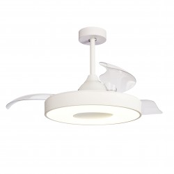 COIN FAN Blanco 8216 Plafón LED Ventilador . Mantra