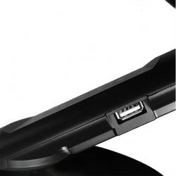 Flexo Clase 7w 3000-4500-6000k Negro 595lm Usb  Temporizador,tactil,int.reg,40x19x32,5cm