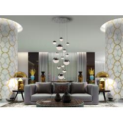 SPHERE-LAMP 14L CROMO D60 H500 DIM
