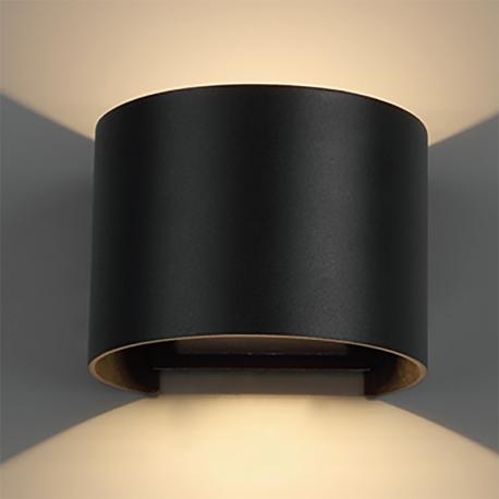 DAVOS APLIQUE EXTERIOR LED R.* 2*6W 2700K DIM NEGRO