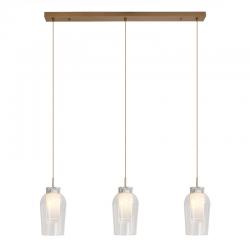 NORA ORO/BLANCO Lampara Lineal  3 Luces