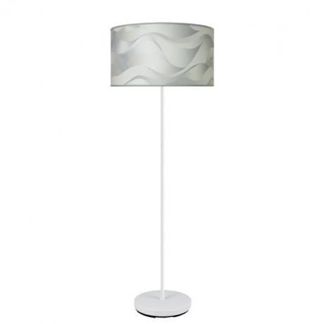 Pie Salon Moda 1xe27 Blanco/ola Gris 163x40x40cm