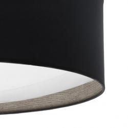Plafon 72w Tania Negro/madera Gris 14x50x50 Cm 5616lm 3000k,4000k,6500k