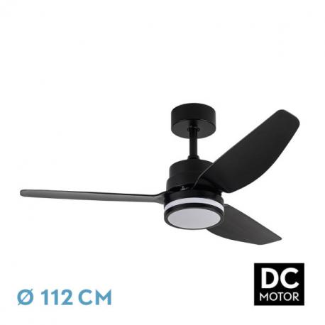 Ventilador Dc Jarama 20w Negro 3asp.6velocidades 3000-4000-6500k 2350lm Remoto,memoria,temperatura 112d