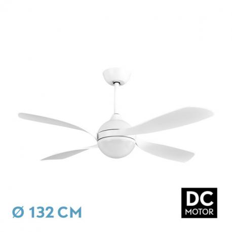 Ventilador Dc Livorno 30w 3250lm Blanco 132d 4aspas 3000k,4500k,6000k, Remoto+ Temporizador+ Memoria