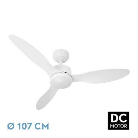 Ventilador Dc Serpa 24w Blanco 3aspas 6vel 107d 2424 Lm 3000-4000-6500k Remoto+regulador Intensidad+temporizador+memoria