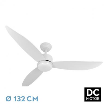 Ventilador Dc Genil 24w Blanco 3aspas 6vel 132d 2424 Lm 3000-4000-6500k Remoto+temporizador+memoria