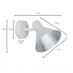 APLIQUE KOBI BLANCO-PLATA 1 X 40W E-14