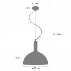 COLGANTE FERTILIA TRANSPARENTE 1 X 60W E-27