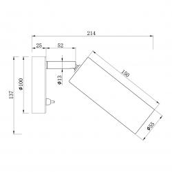 APLIQUE ANTIA METAL N.SATINADO 1 X 50W GU10