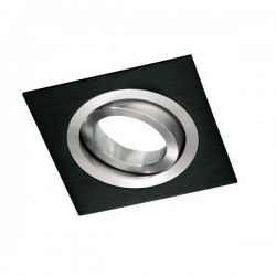 Kit Foco Aluminio-wengúe cuadrado (Foco+bombilla Led + portalámparas)