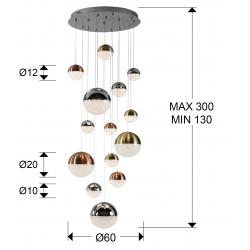 SPHERE-LAMPARA 14L COLORES D60 DIMABLE