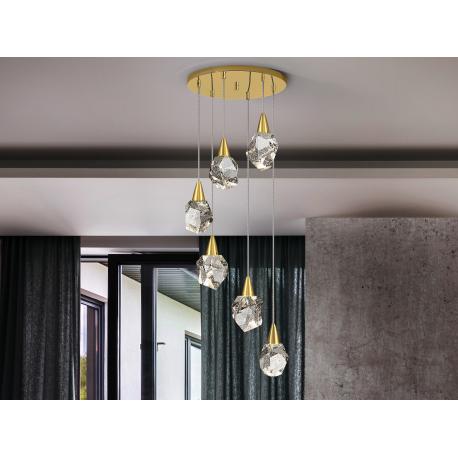 LAMPARA 6L·AQUARIA·ORO MATE