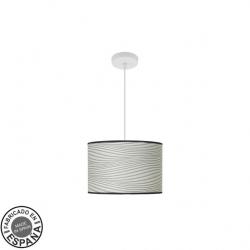 Colgante Moda 1xe27 Blanco/surco Gris Regx30x30cm