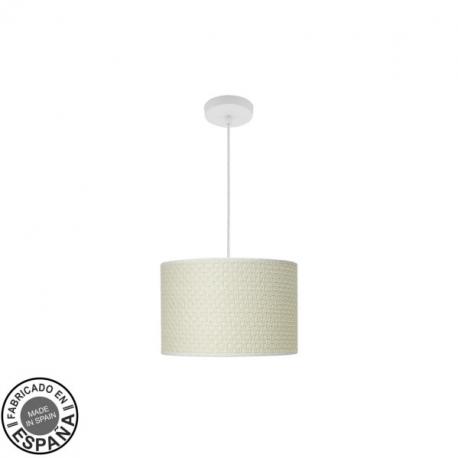 Colgante Moda 1xe27 Blanco/cañizo Blanco Regx30x3