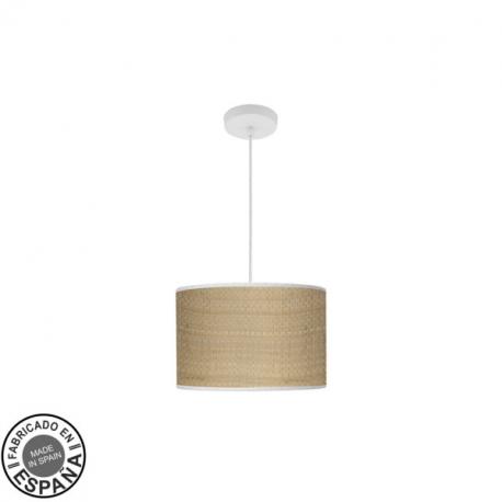 Colgante Moda 1xe27 Blanco/cañizo Claro Regx30x30