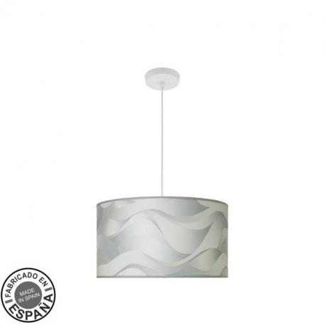 Colgante Moda 2xe27 Blanco/ola Gris Regx40x40cm C/difusor