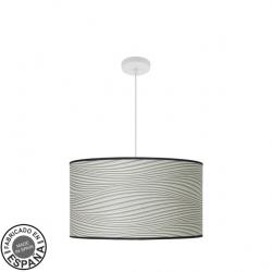 Colgante Moda 3xe27 Blanco/surco Gris Regx50x50cm C/difusor