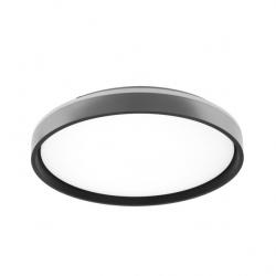 Plafon Morgan 60w 3000-4200-6500k Plata/negro  7,5x50x50cm 5400lm C/remoto