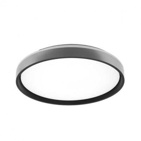 Plafon Morgan 60w 3000-4200-6500k Plata/negro  7,5x50x50cm 5400lm C/remoto