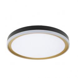 Plafon Claribel 60w 3000-4200-6500k Negro/oro 7,5x50x50cm 5400lm C/remoto