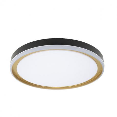 Plafon Claribel 60w 3000-4200-6500k Negro/oro 7,5x50x50cm 5400lm C/remoto