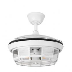 Ventilador Dc Tornado Blanco 3xe27 91d 3aspas Desplegables 6velocidades C/remoto Y Temporizador