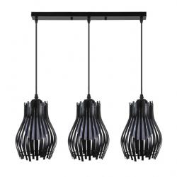 Regleta Ragusa Negra 3xe27 Regx64x16cm