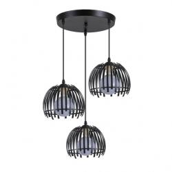 Plafon Latina Negro 3xe27 Regx40x40cm