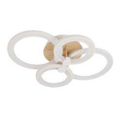 Plafon Sydney 76w 3000-4000-6500k Blanco/madera Clara  13,5x55x41cm 10260lm Remoto,regulable,memoria