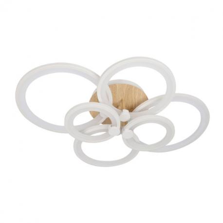 Plafon Sydney 134w 3000-4000-6500k Blanco/madera Clara  17x74x57cm 18090lm Remoto,regulable,memoria