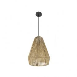 Colgante Calabria 1xe27 Negro/natural Regx34x34cm