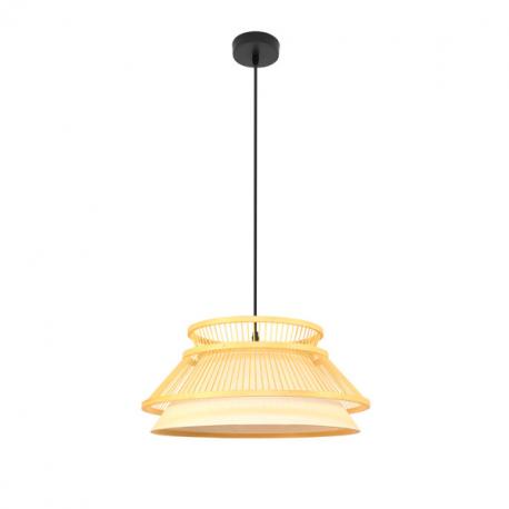 Colgante Bambu Bertino Neg/natural 1xe27 Regx46x46 Cm
