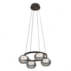 Colgante Pompeya 4l Neg 28w 3000-4000-6000k C/remoto Y Reg.intensidad 2520lm Regx48x48 Cm