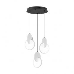 Plafon Colgante Carlota 3l Negro/Blanco 51w 6500k 7140lm C/Remoto Regx33x29cm