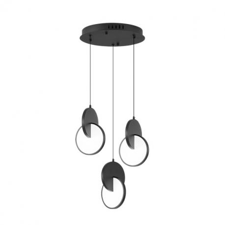 Plafon Colgante Carlota 3l Negro 51w 6500k 7140lm C/Remoto Regx33x29cm
