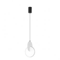 Colgante Carlota 1l Negro/Blanco 17w 6500k 2380lm C/remoto Regx18x18cm