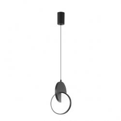Colgante Carlota 1l Negro 17w 6500k 2380lm C/remoto Regx18x18cm
