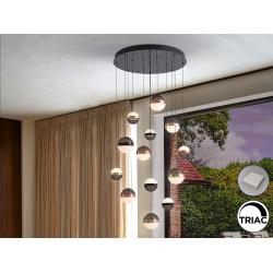 ORBES-LAMPARA 13L NEGRO/COBRE/LATON