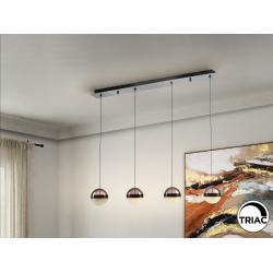 ORBES- LAMPARA 4L CROMO NEGRO