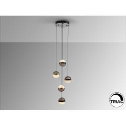 ORBES-LAMPARA 5L NEGRO/COBRE/LATON