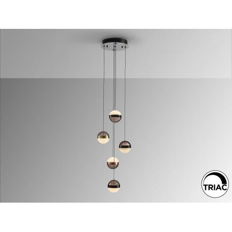 ORBES-LAMPARA 5L NEGRO/COBRE/LATON