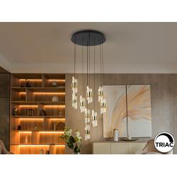 ILIADA- LAMPARA 9L NEGRO-ORO D50
