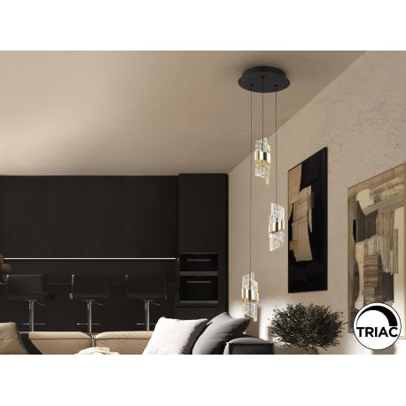 ILIADA- LAMPARA 3L NEGRO-ORO