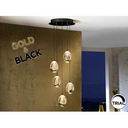 ROCIO- LAMPARA 5L NEGRO-ORO 30D