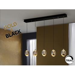 ROCIO- LAMPARA 5L NEGRO-ORO