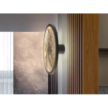 STONE- APLIQUE/PLAFON LED CCT-NEGRO D30