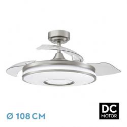 Ventilador Dc Dani 72w 7200lm Niqu 3asp.6vel108d 3000-4000-6000k Remoto+memoria+tempor 24